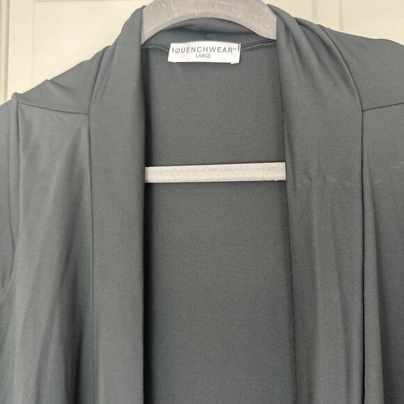 Quench Wear Women's Open Front Cardigan Stretch Long Sleeve Graphite Large - Picture 5 of 6